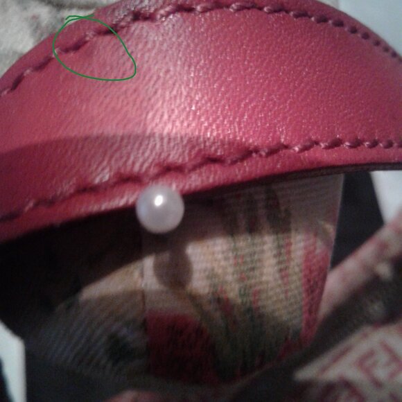 Fendi Red FF Monogram Small Hobo Handbag - Picture 13 of 15